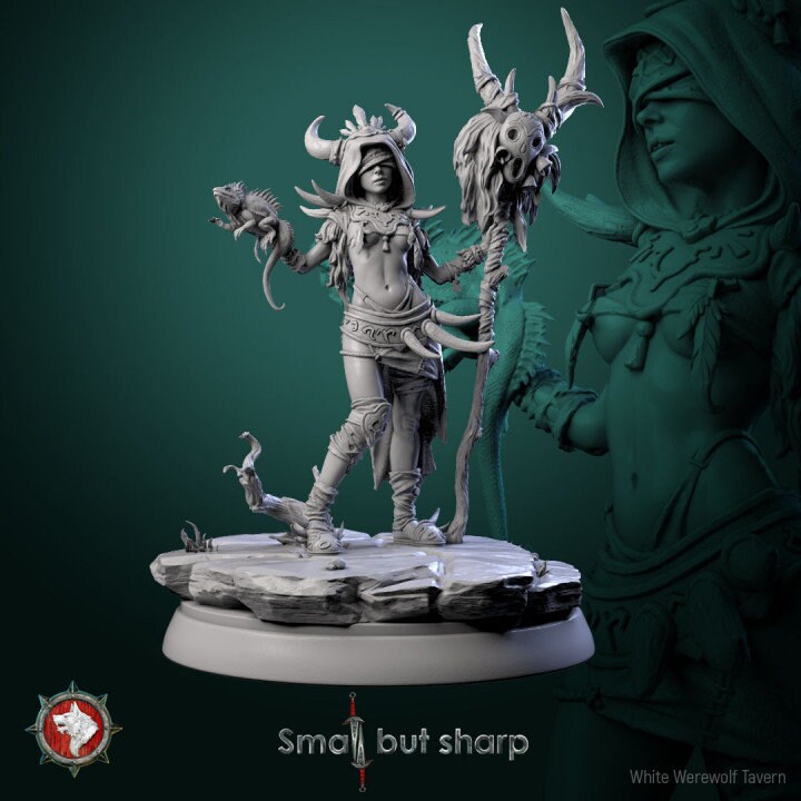 Halfling Druid - Unpainted Miniature