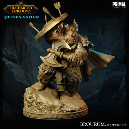 Brourum Axedelver - Snow Clothes - Uncharted Kingdoms - Unpainted Miniature