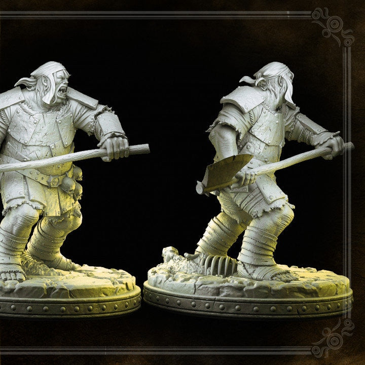 Ulbrok, Ogre Champion - Contra the Ogres Crowd - Masters of Dungeons Quest - Unpainted Miniature