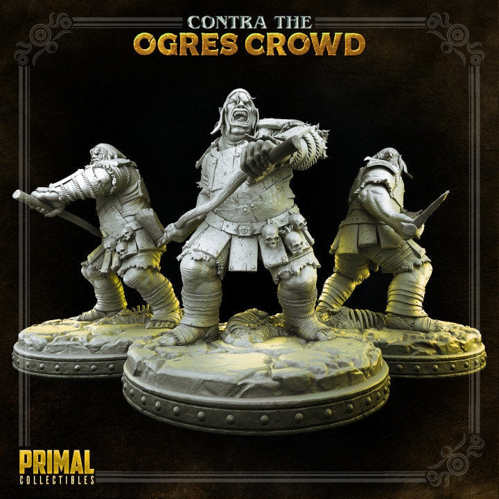 Ulbrok, Ogre Champion - Contra the Ogres Crowd - Masters of Dungeons Quest - Unpainted Miniature