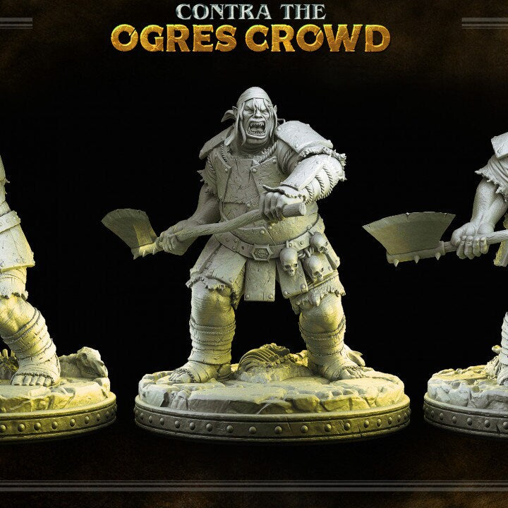 Ulbrok, Ogre Champion - Contra the Ogres Crowd - Masters of Dungeons Quest - Unpainted Miniature