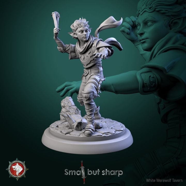 Halfling Warriors - 6 Poses - Unpainted Miniature