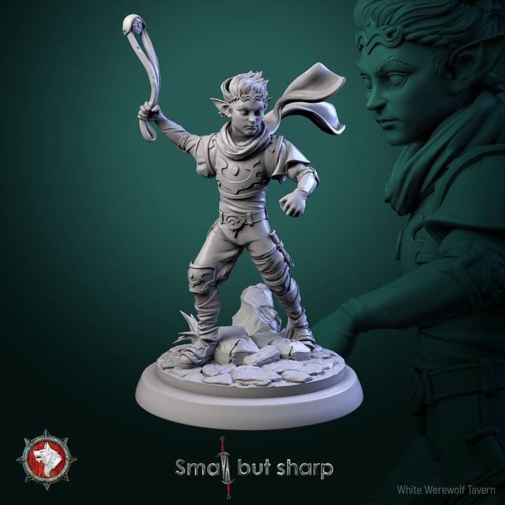 Halfling Warriors - 6 Poses - Unpainted Miniature