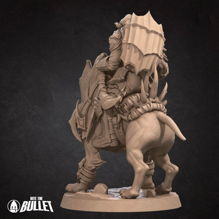 Orc Lieutenant - Orc Warg Rider - Unpainted Miniature