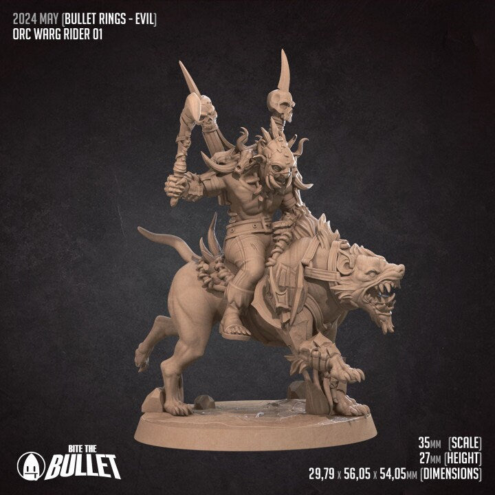Orc Warg Riders - Unpainted Miniature