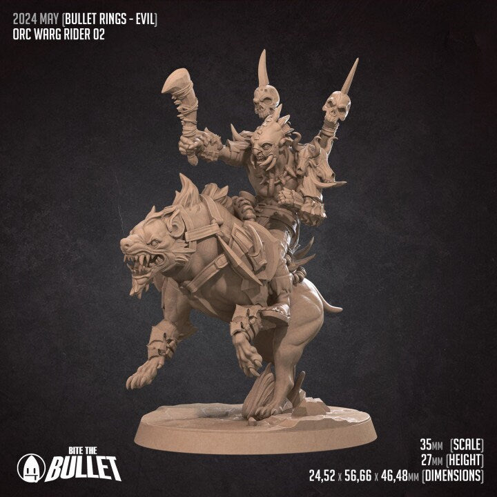 Orc Warg Riders - Unpainted Miniature