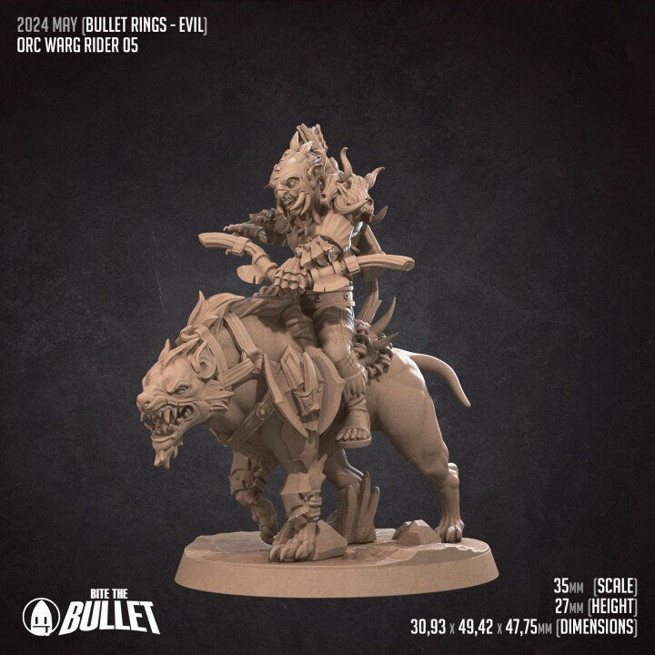 Orc Warg Riders - Unpainted Miniature