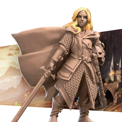 Elena, the Shieldmaiden - Pinup - Unpainted Miniature