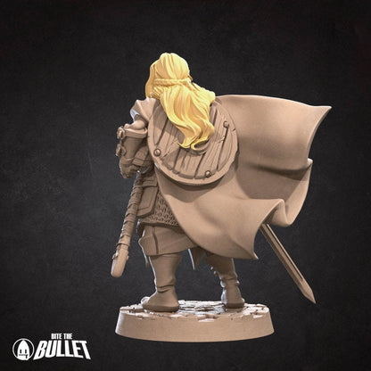 Elena, the Shieldmaiden - Pinup - Unpainted Miniature