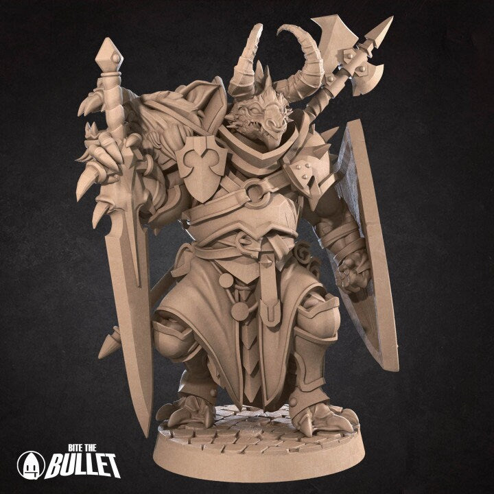 Dragonborn Fighter - Unpainted Miniature