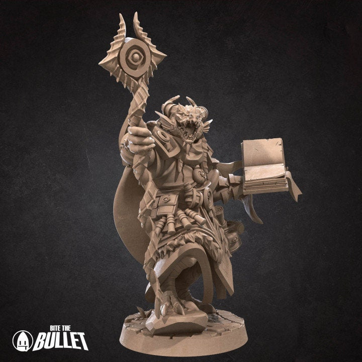 Dragonborn Sorcerer - Unpainted Miniature