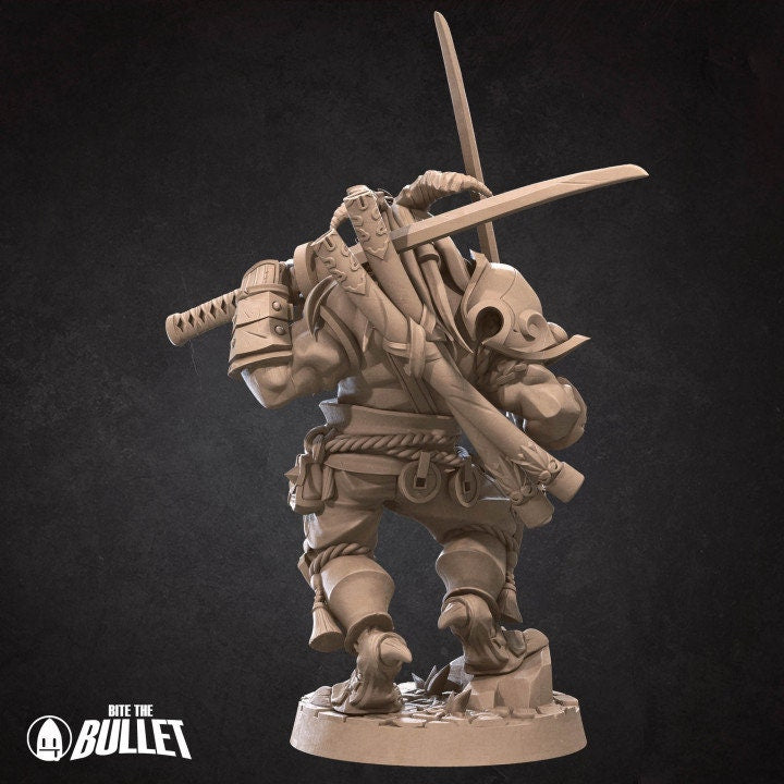 Dragonborn Monk - 2 Poses - Unpainted Miniature