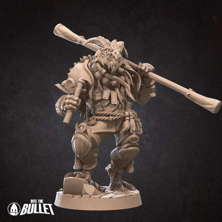 Dragonborn Monk - 2 Poses - Unpainted Miniature