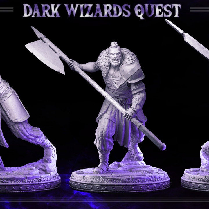 Crane, Man at Arms - Dark Wizards Set - Masters of Dungeons Quest - Unpainted Miniature