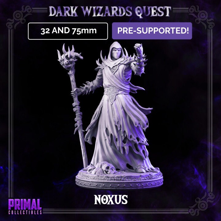 Noxus - Dark Wizards Set - Masters of Dungeons Quest - Unpainted Miniature