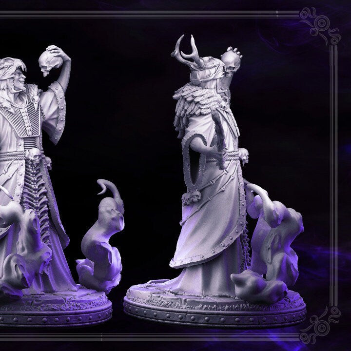 Abaddon - Necromancer - Dark Wizards Set - Masters of Dungeons Quest - Unpainted Miniature