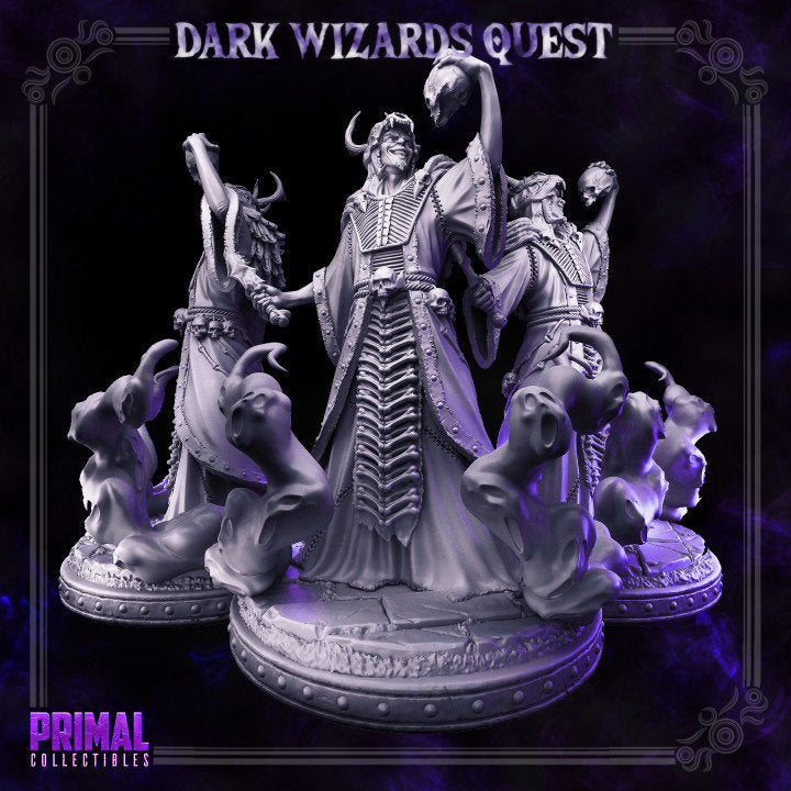 Abaddon - Necromancer - Dark Wizards Set - Masters of Dungeons Quest - Unpainted Miniature