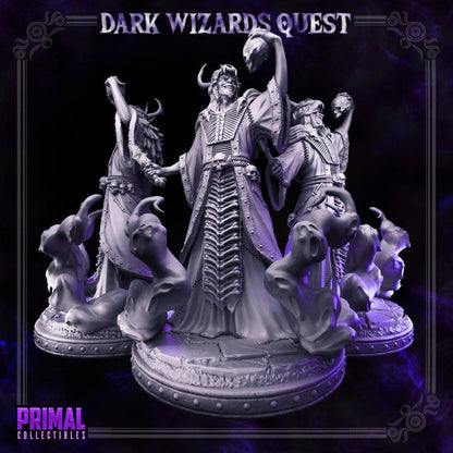 Abaddon - Necromancer - Dark Wizards Set - Masters of Dungeons Quest - Unpainted Miniature