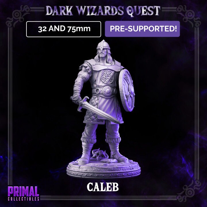 Caleb - Dark Wizards Set - Masters of Dungeons Quest - Unpainted Miniature