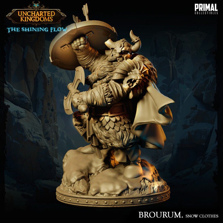 Brourum Axedelver - Snow Clothes - Uncharted Kingdoms - Unpainted Miniature