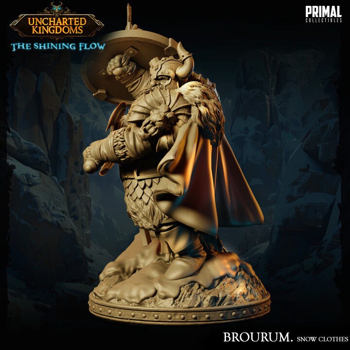 Brourum Axedelver - Snow Clothes - Uncharted Kingdoms - Unpainted Miniature