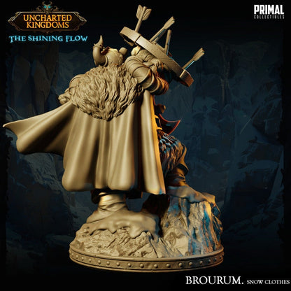 Brourum Axedelver - Snow Clothes - Uncharted Kingdoms - Unpainted Miniature