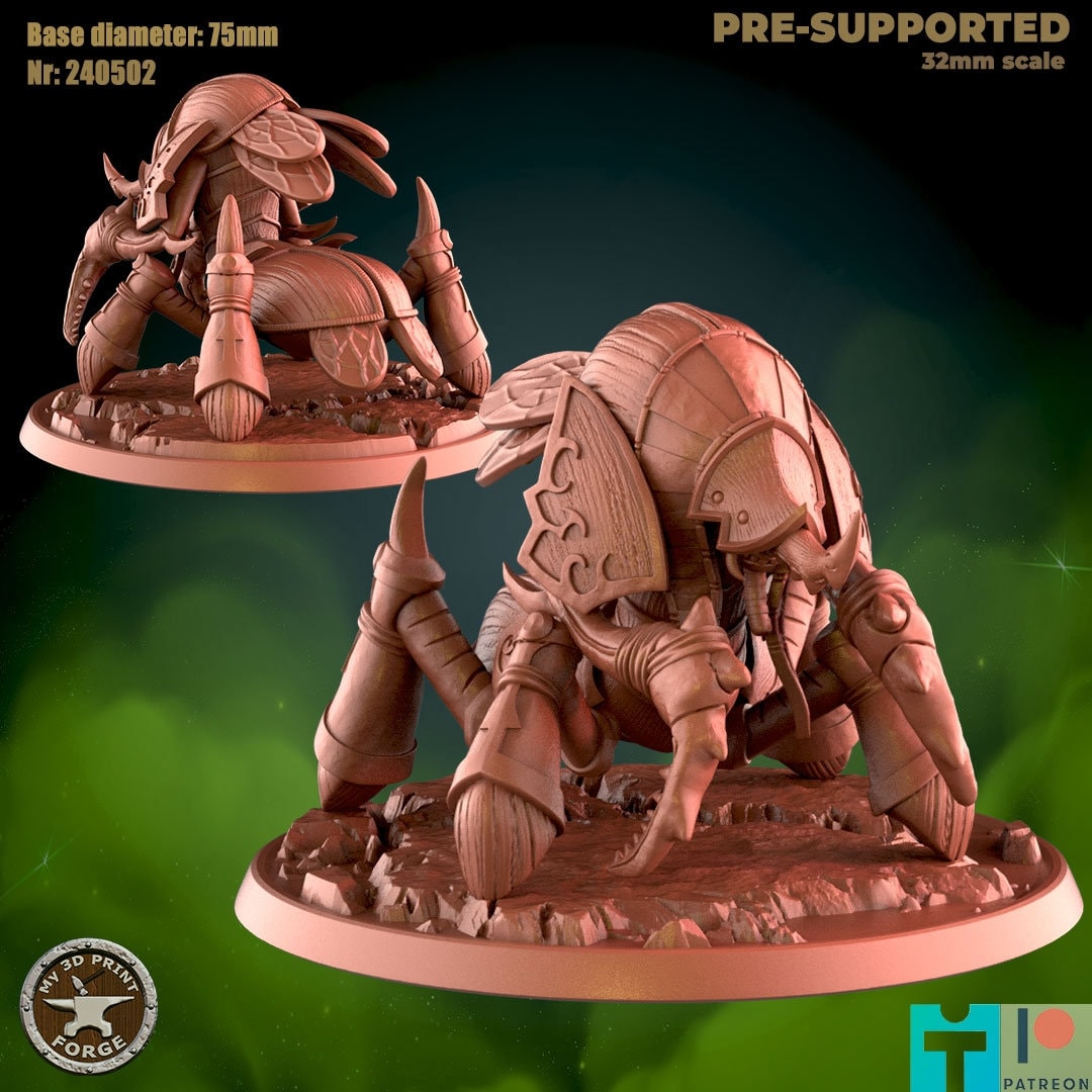 Scarab Monster - 2 Poses - Unpainted Miniature