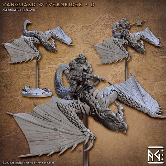 Wyvern Rider Pose D - Vanguard Fighters Guild - Unpainted Miniature