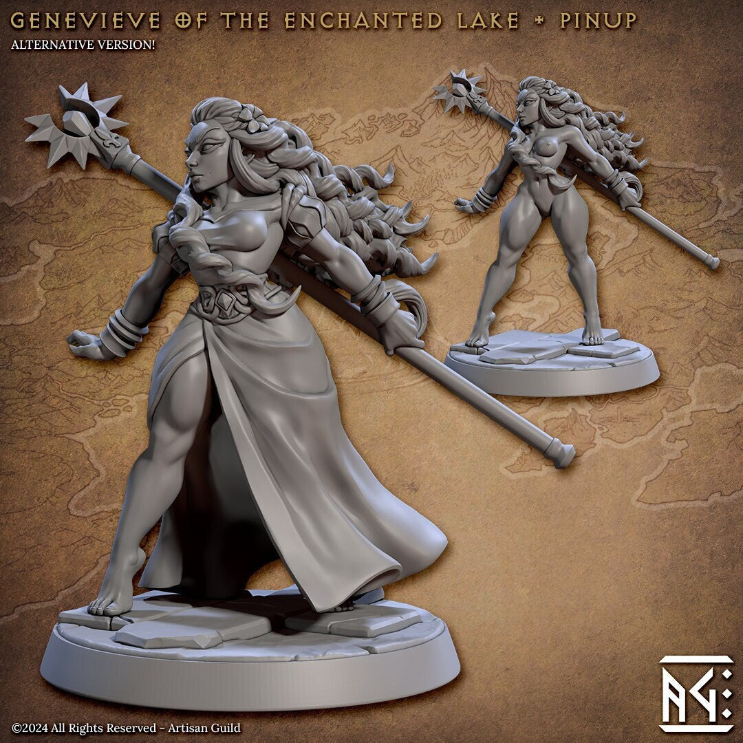 Genevieve of the Enchanted Lake - Pinup - Vanguard Fighters Guild - Unpainted Miniature