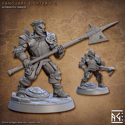 Fighter Pose C - Vanguard Fighters Guild - Unpainted Miniature