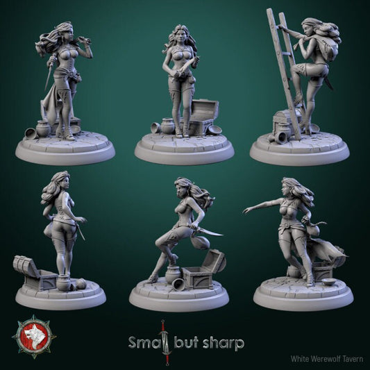 Halfling Thieves - 6 Poses - Unpainted Miniature