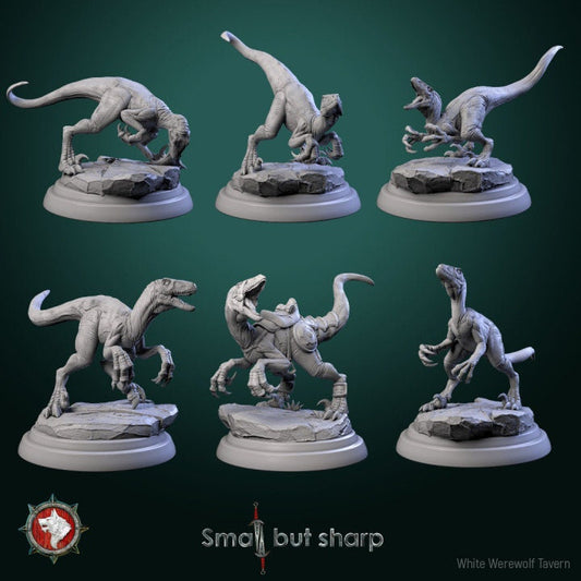 Halfling Dino Mounts - Unpainted Miniatures