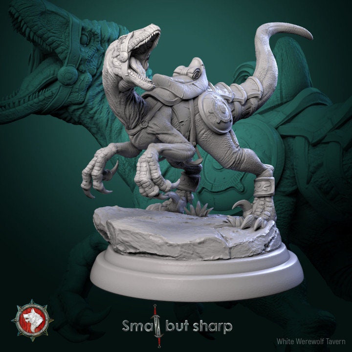 Halfling Dino Mounts - Unpainted Miniatures