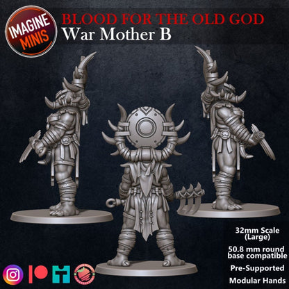 War Mother Pose B - Blood for the Old God Set - Unpainted Miniature