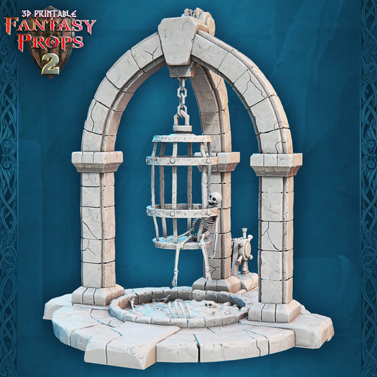 Hanging Cage - Dungeon Set - Unpainted Miniature