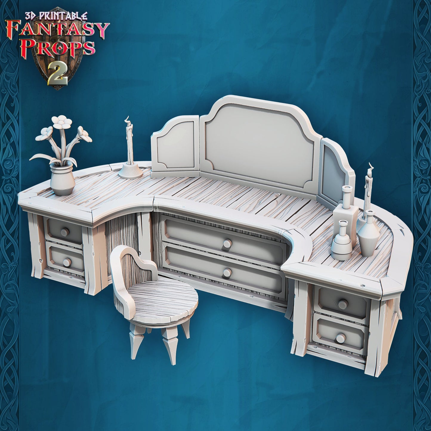 Dressing Mirror - Tavern Set - Unpainted Miniature