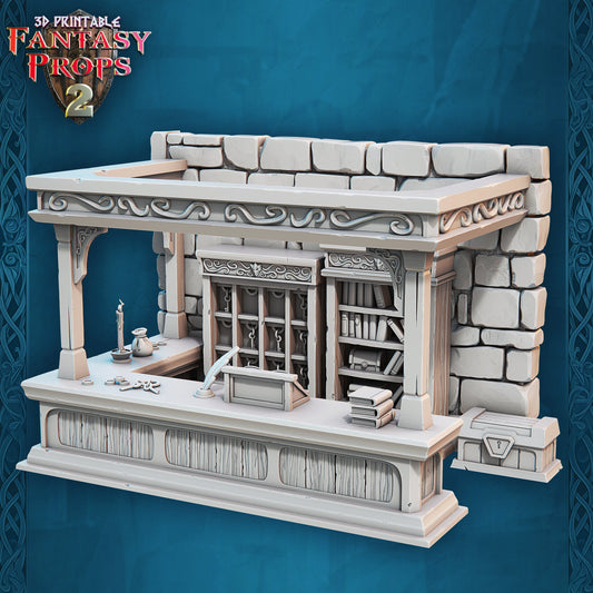 Reception Counter - Tavern Set - Unpainted Miniature