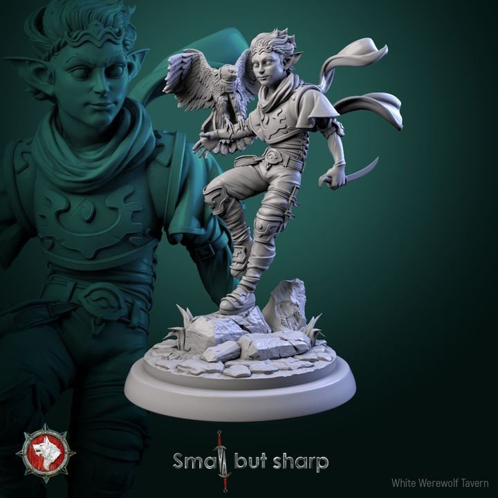 Halfling Warriors - 6 Poses - Unpainted Miniature