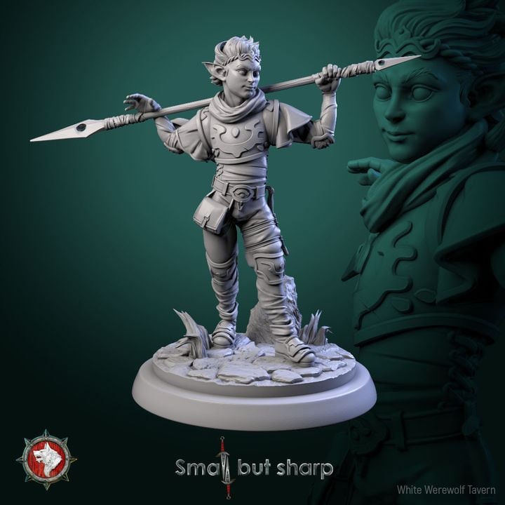 Halfling Warriors - 6 Poses - Unpainted Miniature