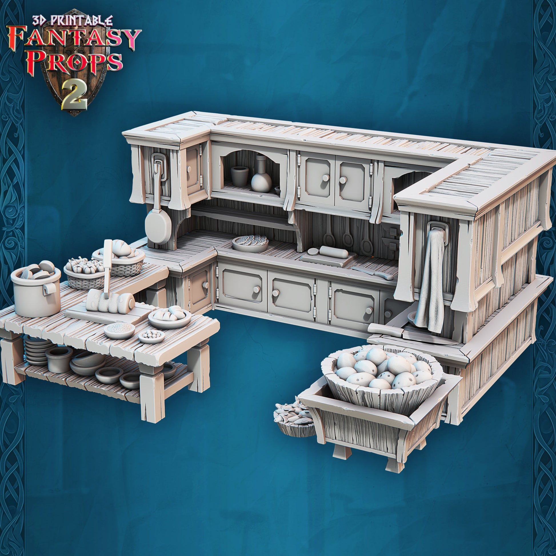 Kitchen - Tavern Set - Unpainted Miniature