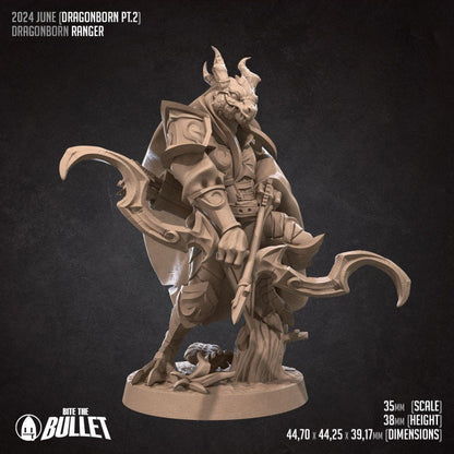 Dragonborn Ranger - Unpainted Miniature