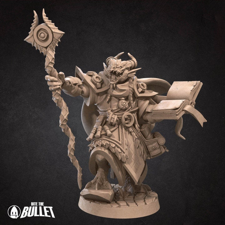 Dragonborn Sorcerer - Unpainted Miniature