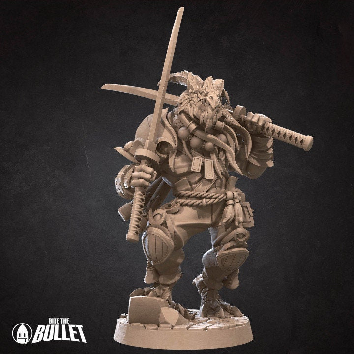 Dragonborn Monk - 2 Poses - Unpainted Miniature