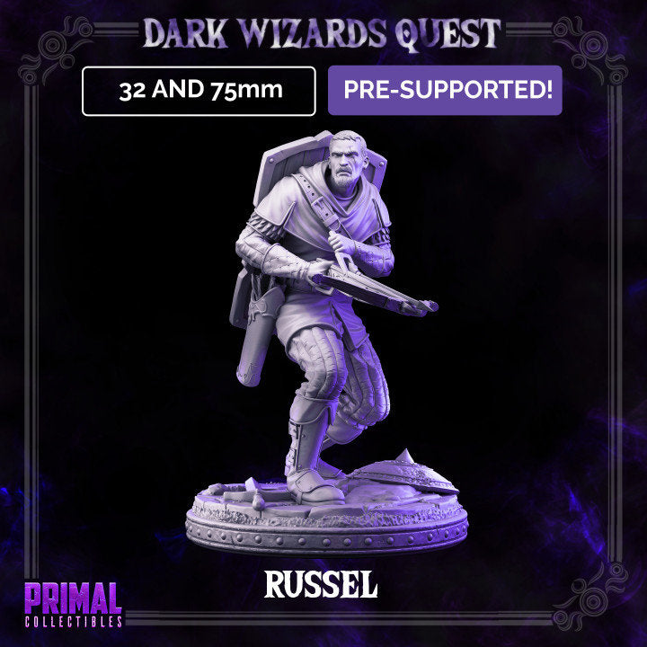 Russel - Dark Wizards Set - Masters of Dungeons Quest - Unpainted Miniature