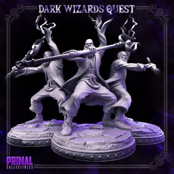 Storm Master - Rayzen Shaka - Dark Wizards Set- Masters of Dungeons Quest - Unpainted Miniature