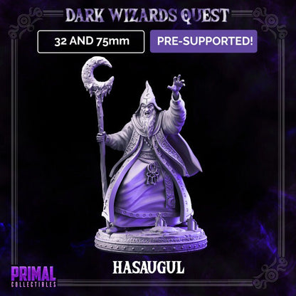 Hasaugul - High Mage - Dark Wizards Set - Masters of Dungeons Quest - Unpainted Miniature