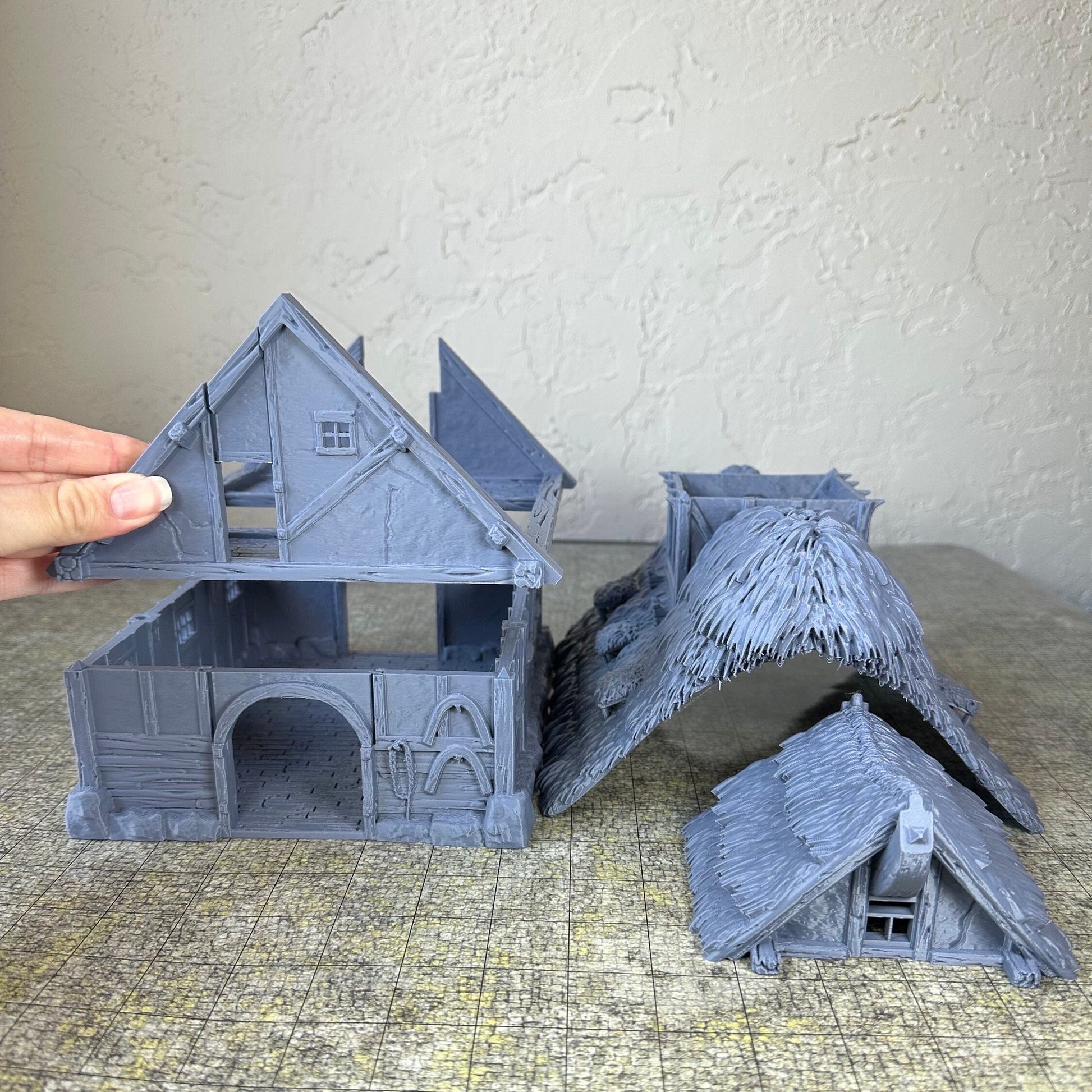 Stable Building - Tabletop Terrain - Unpainted Miniature