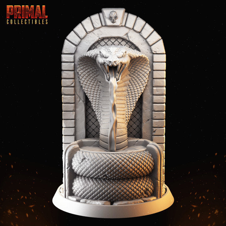 Snake Fountain - Masters of Dungeons Quest - Unpainted Miniature