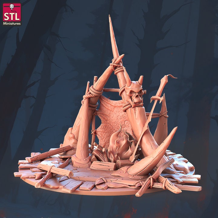 Orc Camp Set - Unpainted Miniature