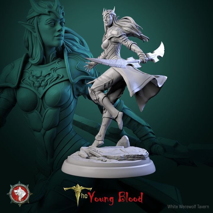 Elven Female Warriors - Unpainted Miniatures